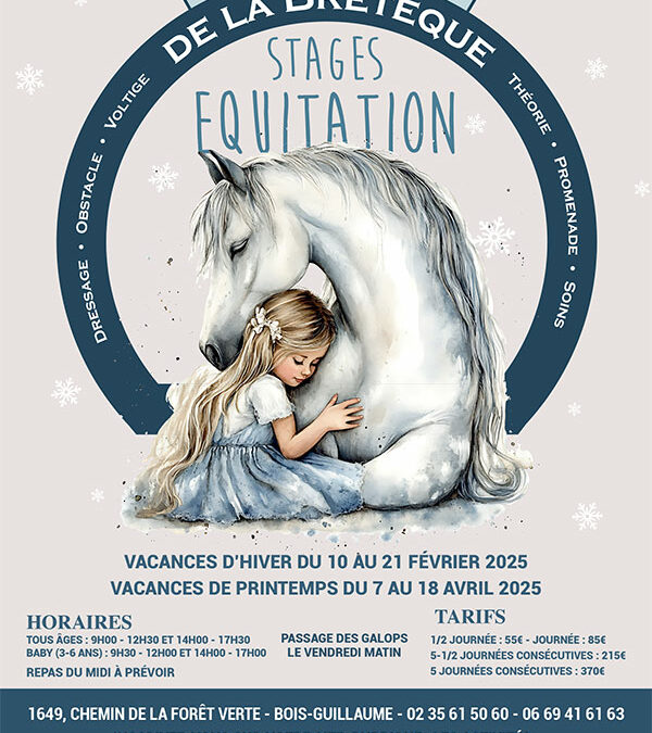 Stage d’équitation – Vacances de printemps 2025