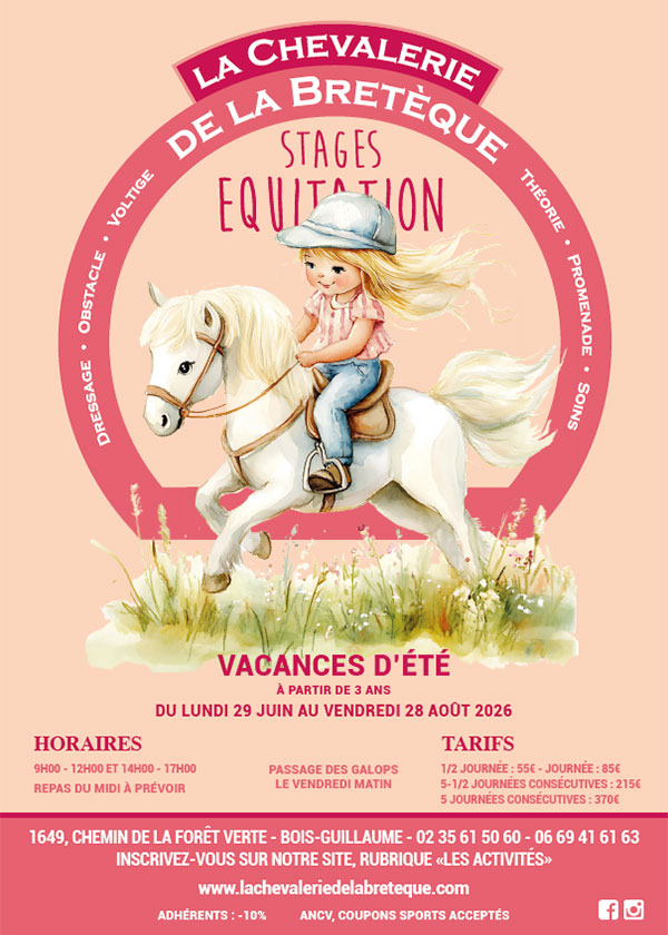Stage d’équitation – Vacances d&rsquo;été 2026